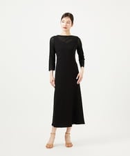 GBEJA04800 Sybilla(シビラ) Vネックロングドレス ブラック