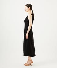 GBEJA04800 Sybilla(シビラ) Vネックロングドレス ブラック