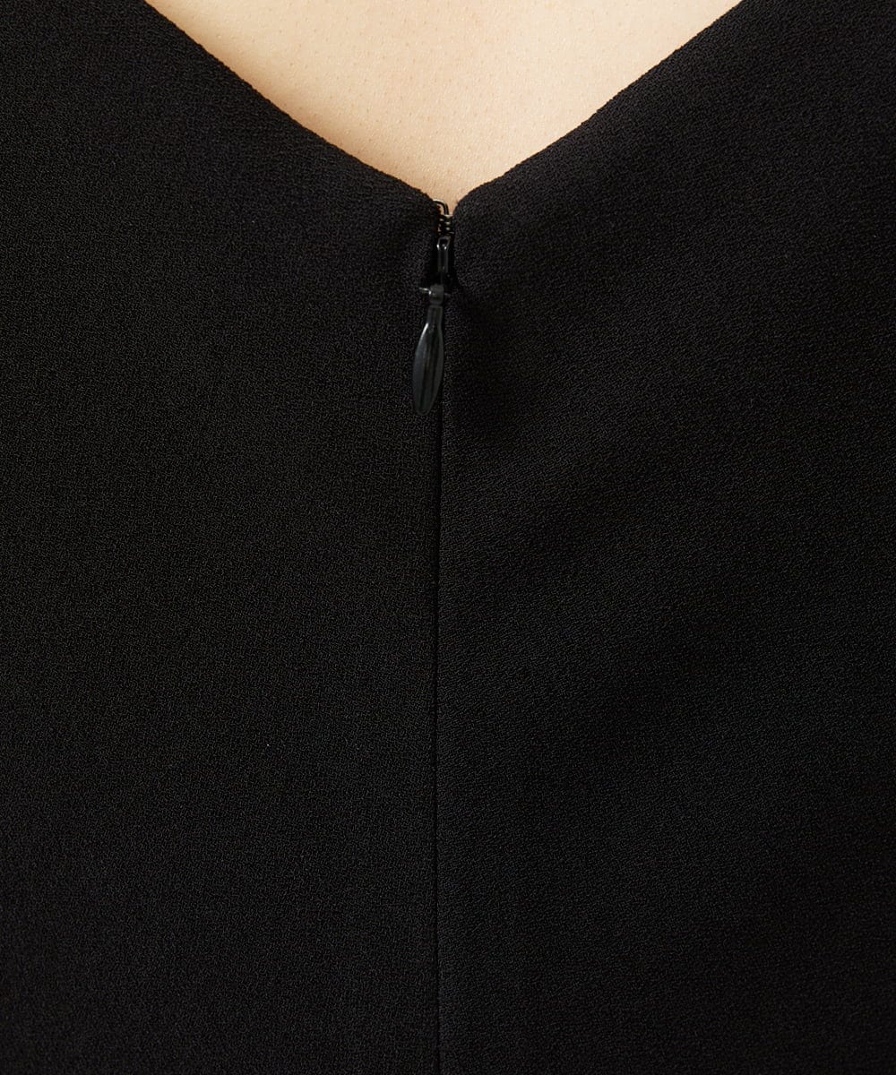 GBEJA04800 Sybilla(シビラ) Vネックロングドレス ブラック