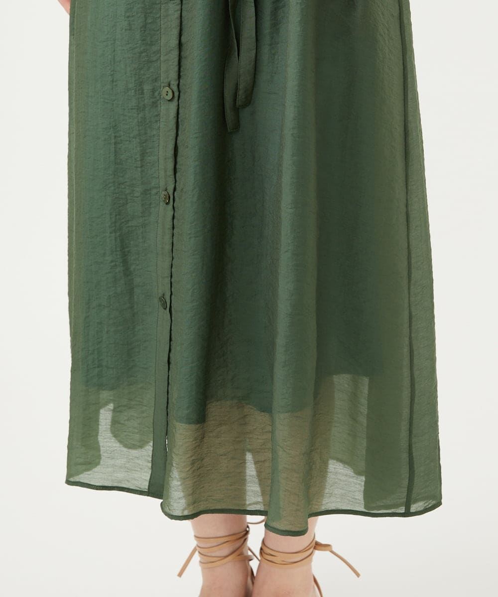 GBEJA35450 Sybilla(シビラ) ショルダータックドレス カーキ