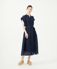 GBEJA35450 Sybilla(シビラ) ショルダータックドレス ネイビー