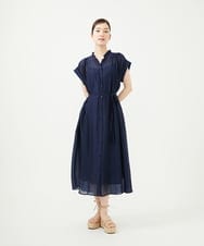 GBEJA35450 Sybilla(シビラ) ショルダータックドレス ネイビー