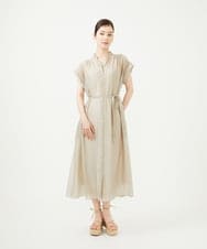 GBEJA35450 Sybilla(シビラ) ショルダータックドレス ライトグレージュ