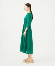 GBEJA42540 Sybilla(シビラ) リネンローンボタンデザインドレス グリーン