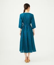 GBEJB01700 Sybilla(シビラ) アスタリスク刺繍ラップドレス ブルーグリーン