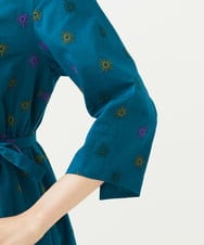 GBEJB01700 Sybilla(シビラ) アスタリスク刺繍ラップドレス ブルーグリーン