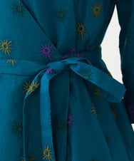 GBEJB01700 Sybilla(シビラ) アスタリスク刺繍ラップドレス ブルーグリーン
