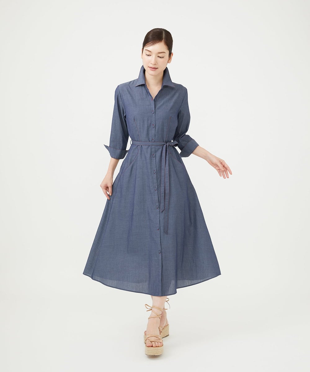 GBEJD45450 Sybilla(シビラ) ライトオンスデニムドレス ネイビー