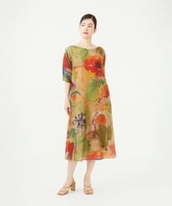 GBEJD46700 Sybilla(シビラ) アートフラワーカフタンドレス ベージュ系