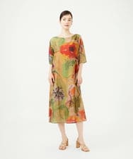 GBEJD46700 Sybilla(シビラ) アートフラワーカフタンドレス ベージュ系