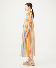 GBEJD47540 Sybilla(シビラ) ストライププリントドレス オレンジ系