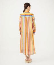 GBEJD47540 Sybilla(シビラ) ストライププリントドレス オレンジ系