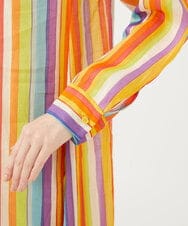 GBEJD47540 Sybilla(シビラ) ストライププリントドレス オレンジ系