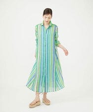 GBEJD47540 Sybilla(シビラ) ストライププリントドレス グリーン系