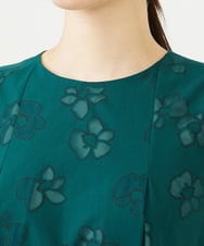GBEJE80700 Sybilla(シビラ) オパールフラワータックドレス グリーン