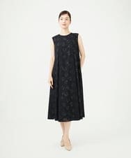 GBEJE80700 Sybilla(シビラ) オパールフラワータックドレス ブラック