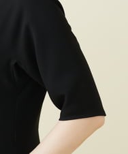 GBEJV04630 Sybilla(シビラ) バイカラーラインタックドレス ブラック×アイボリー