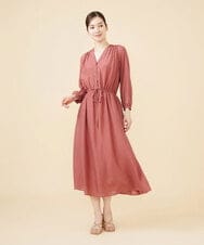 GBEJW04590 Sybilla(シビラ) シルクレーヨンギャザードレス ピンク