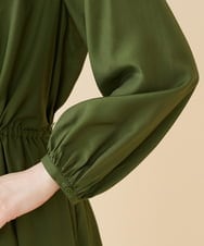 GBEJW04590 Sybilla(シビラ) シルクレーヨンギャザードレス カーキ