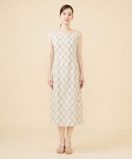 GBEJW05790 Sybilla(シビラ) スピンテープ刺繍ドレス アイボリー
