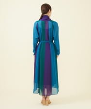 GBEJX03990 Sybilla(シビラ) 【メディア着用】カラーコンビネーションローブドレス マルチカラー