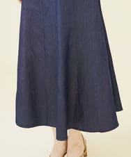GBEQV45110 Sybilla(シビラ) シルク和紙デニムドレス ネイビー
