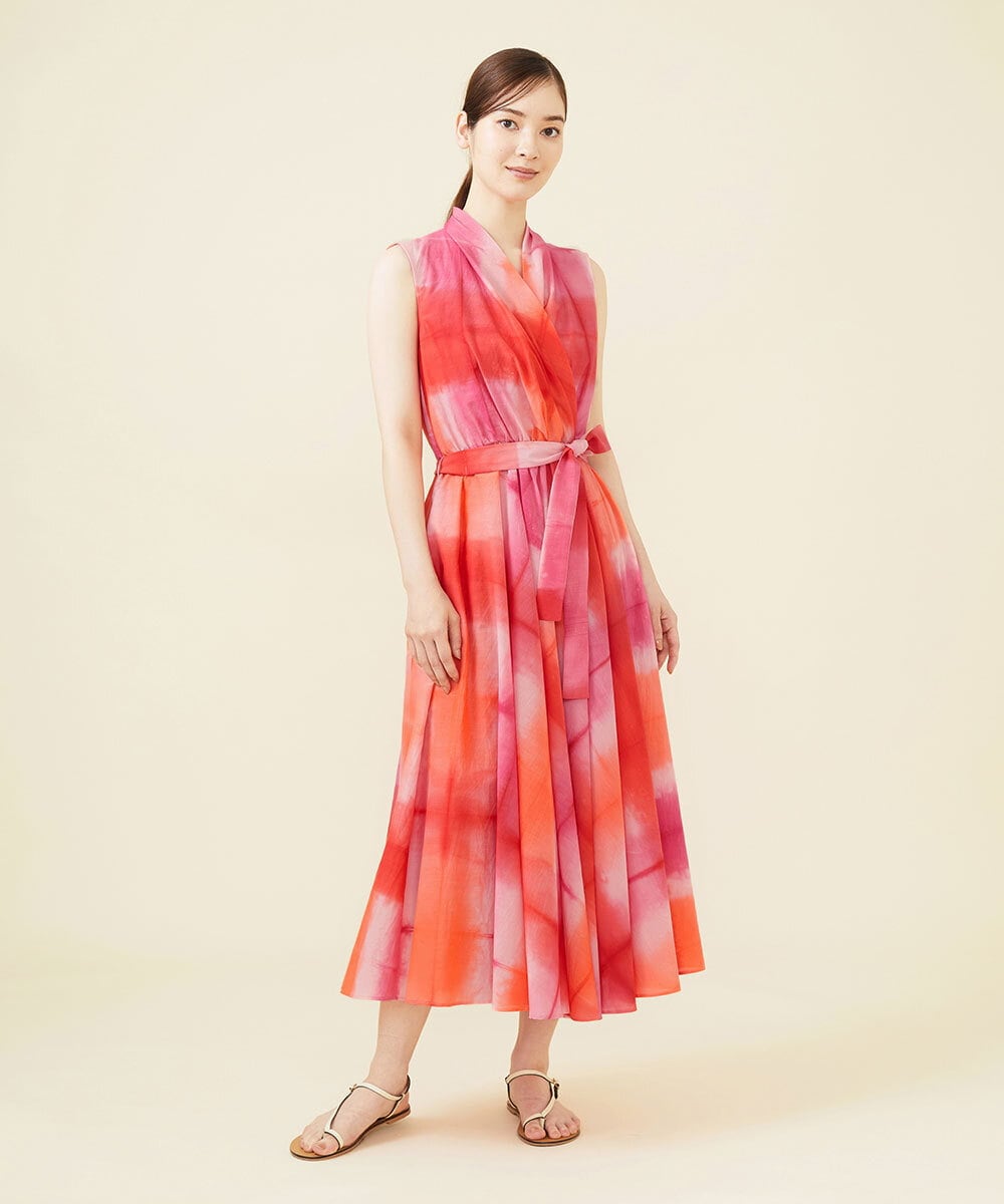 GBEQV51120 Sybilla 板締め絞りカシュクールドレス