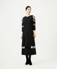 GBEVF85150 Sybilla(シビラ) ループテクニックドレス（ブラック） ブラック
