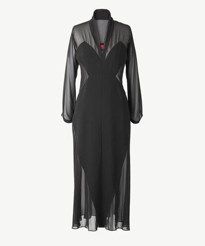 GBEWD34150 Sybilla シフォンバックサテン切り替えドレス