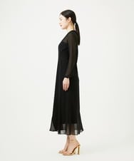 GBEWD34150 Sybilla(シビラ) シフォンバックサテン切り替えドレス ブラック