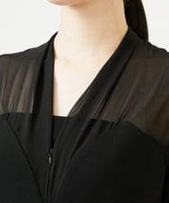 GBEWD34150 Sybilla(シビラ) シフォンバックサテン切り替えドレス ブラック