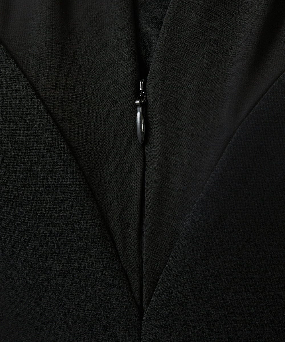 GBEWD34150 Sybilla(シビラ) シフォンバックサテン切り替えドレス ブラック