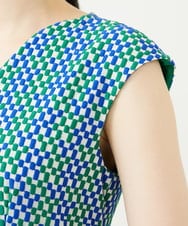 GBEYD05100 Sybilla(シビラ) スクエアドット刺繍ドレス ブルー系