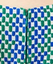 GBEYD05100 Sybilla(シビラ) スクエアドット刺繍ドレス ブルー系