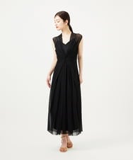 GBEZA05110 Sybilla(シビラ) コットンチュールドレス ブラック
