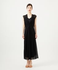 GBEZA05110 Sybilla(シビラ) コットンチュールドレス ブラック