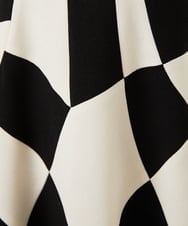 GBEZA08130 Sybilla(シビラ) サークルパッチワークドレス ライトベージュ×ブラック