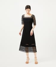 GBEZA30100 Sybilla(シビラ) ケミカルレースドレス ブラック