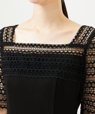 GBEZA30100 Sybilla(シビラ) ケミカルレースドレス ブラック