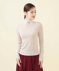 GBFAB04330 Sybilla(シビラ) 【メディア着用】レイヤード風タートルプルオーバー ライトベージュ
