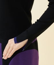 GBFAB04330 Sybilla(シビラ) 【メディア着用】レイヤード風タートルプルオーバー ブラック
