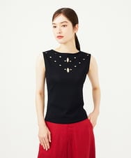 GBFAD01400 Sybilla(シビラ) アイレットノースリーブプルオーバー ブラック