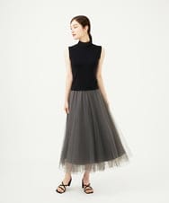 GBFAD32300 Sybilla(シビラ) レースハイネックプルオーバー ブラック