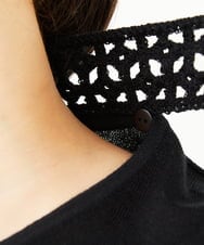 GBFAD33330 Sybilla(シビラ) レースボウタイプルオーバー ブラック
