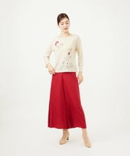 GBFAD34500 Sybilla(シビラ) ステッチフラワー刺繍プルオーバー アイボリー