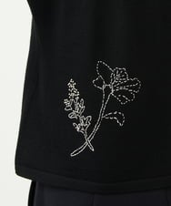 GBFAD34500 Sybilla(シビラ) ステッチフラワー刺繍プルオーバー ブラック