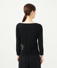 GBFAD34500 Sybilla(シビラ) ステッチフラワー刺繍プルオーバー ブラック