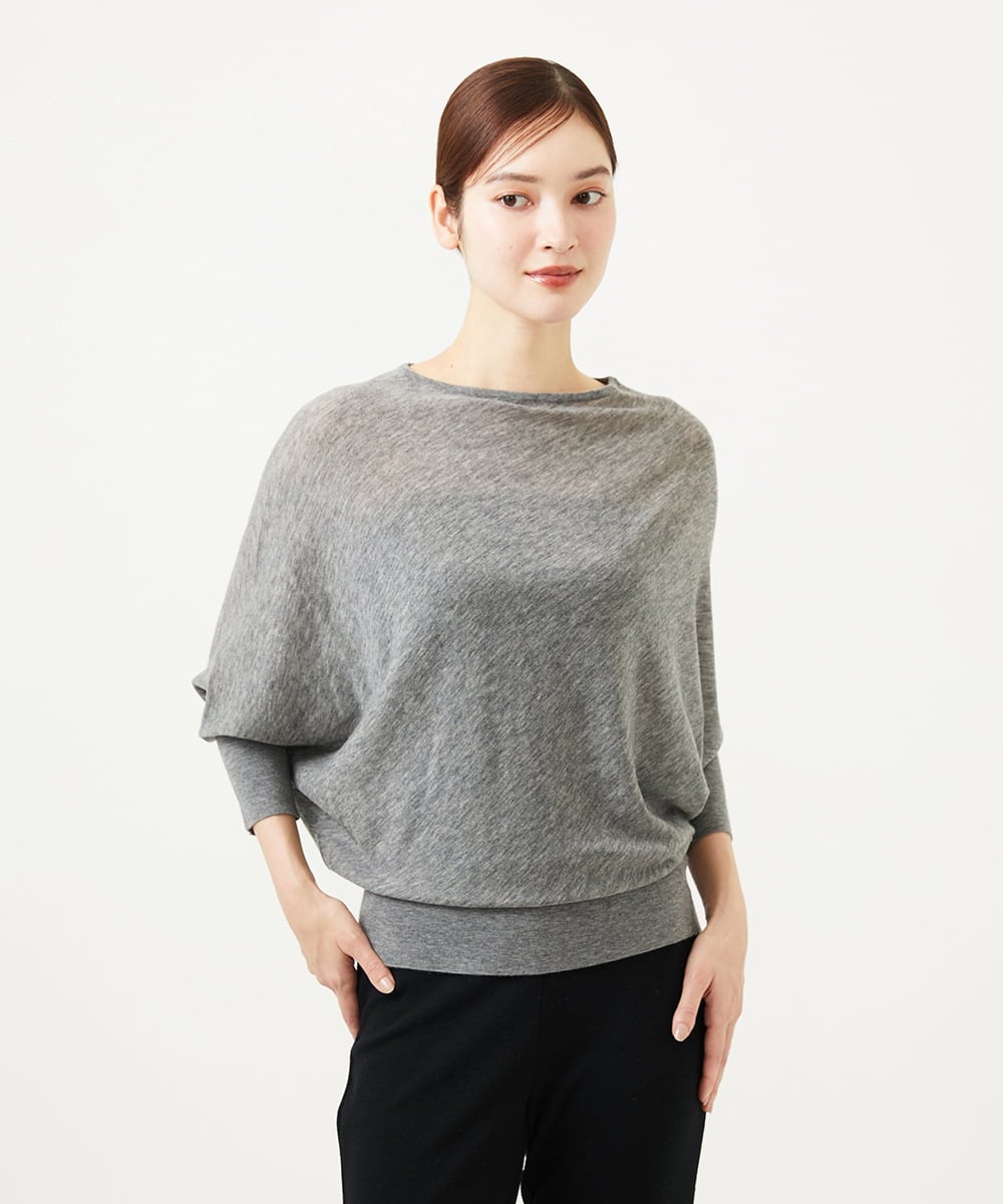 GBFAE01270 Sybilla(シビラ) アシンメトリードレーププルオーバー グレー