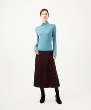 GBFAE33330 Sybilla(シビラ) ステッチデザインハイネックプルオーバー サックスブルー