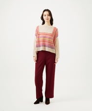 GBFAF02500 Sybilla(シビラ) マルチカラーボーダーニット ベージュ系